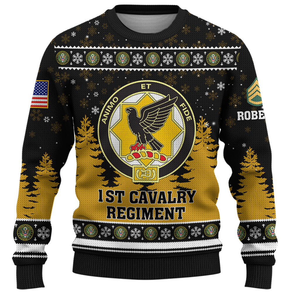 Custom Ugly Sweater Available All Military Branch Gift For Veteran Soldier  Dad Grandpa K1702 Trhn