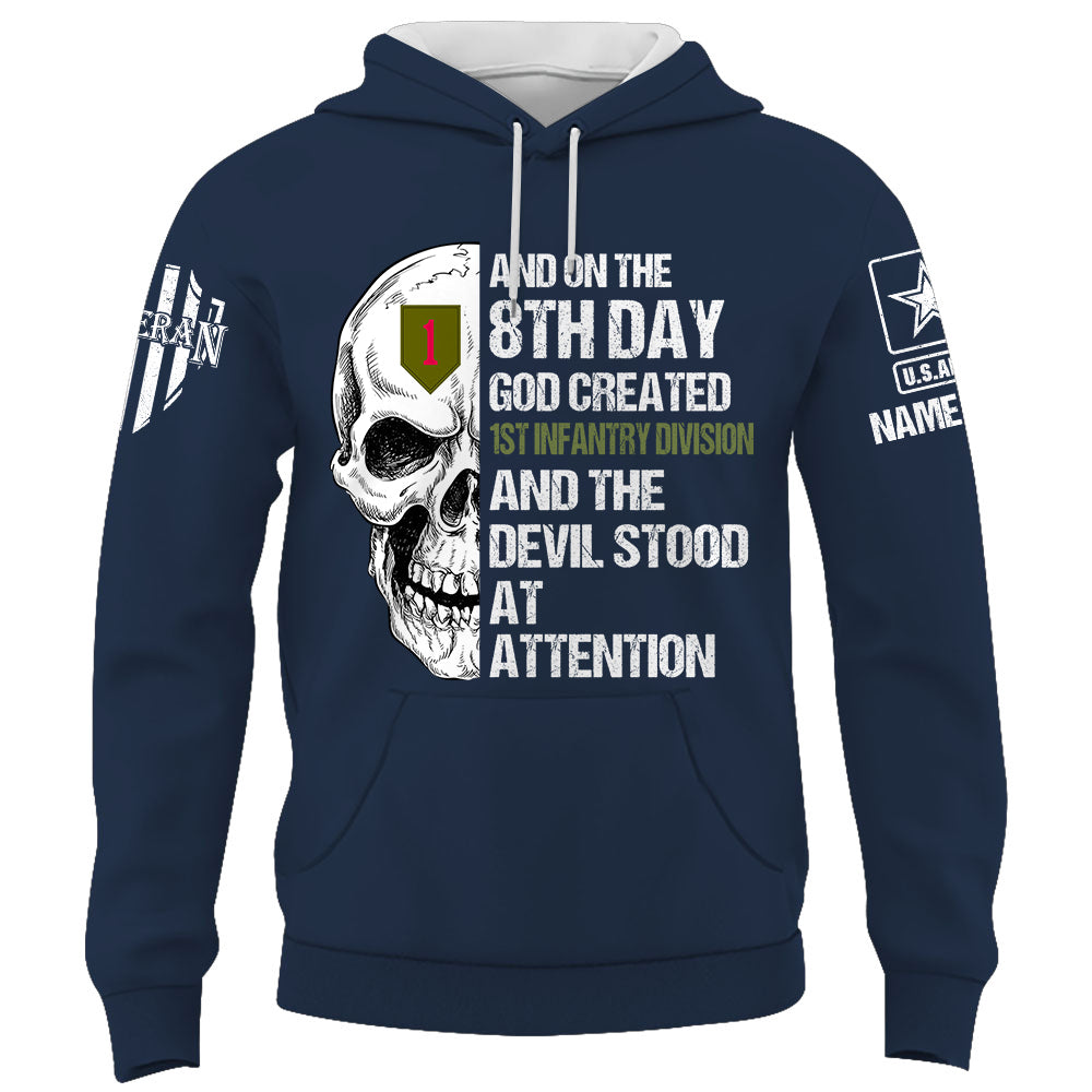 Personalized Shirt And On The 8Th Day God Created Soldiers and The Devil Stood At Attention Gift For Veteran K1702 Trhn