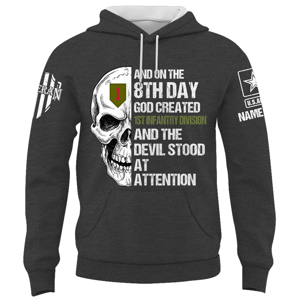 Personalized Shirt And On The 8Th Day God Created Soldiers and The Devil Stood At Attention Gift For Veteran K1702 Trhn