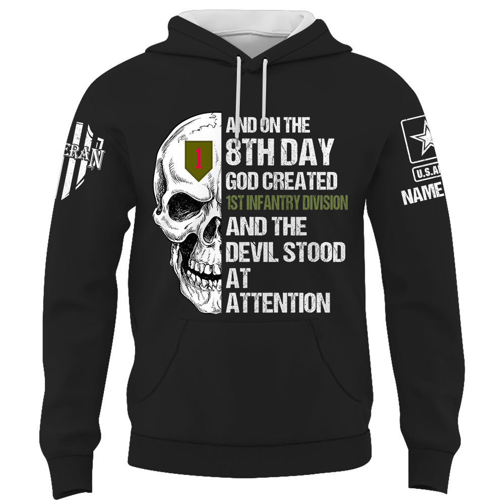 Personalized Shirt And On The 8Th Day God Created Soldiers and The Devil Stood At Attention Gift For Veteran K1702 Trhn