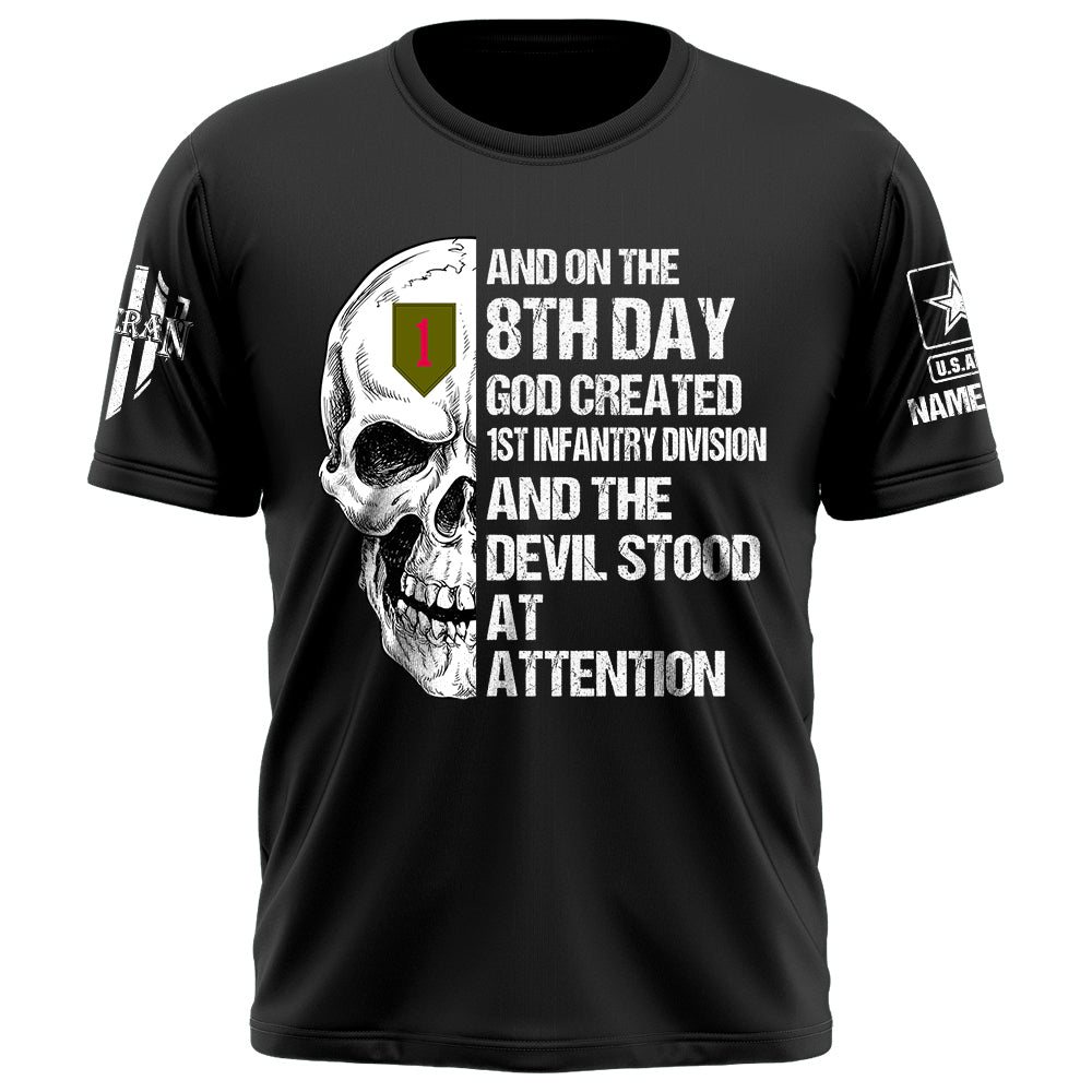 Personalized Shirt And On The 8Th Day God Created Soldiers and The Devil Stood At Attention Gift For Veteran K1702 Trhn