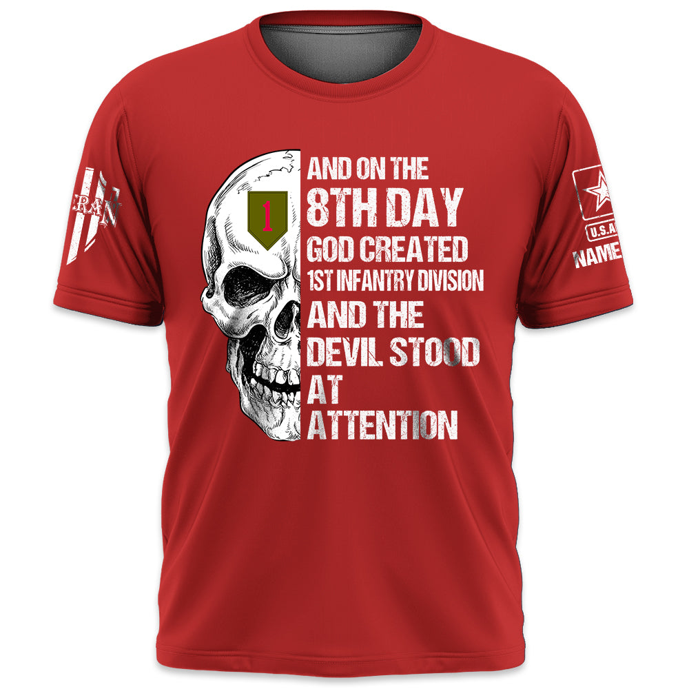 Personalized Shirt And On The 8Th Day God Created Soldiers and The Devil Stood At Attention Gift For Veteran K1702 Trhn