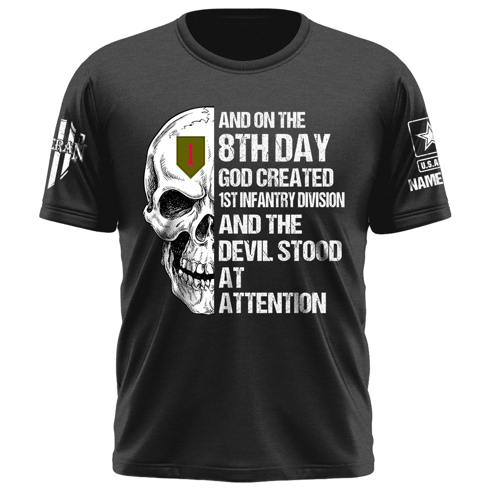 Personalized Shirt And On The 8Th Day God Created Soldiers and The Devil Stood At Attention Gift For Veteran K1702 Trhn
