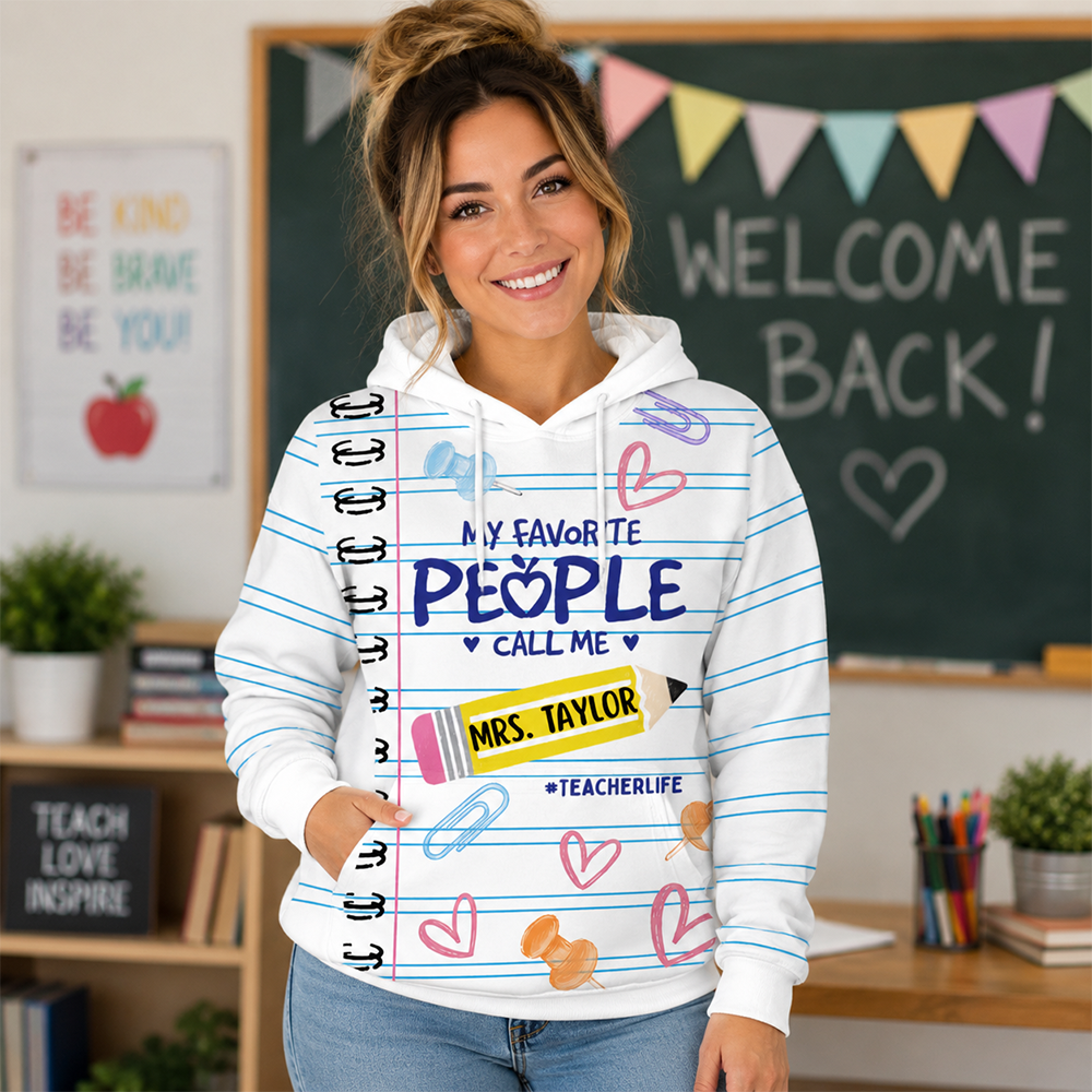 My Favorite People Call Me Last Name Teacher, Personalized Shirt Gift For Teacher MI209 Hv01