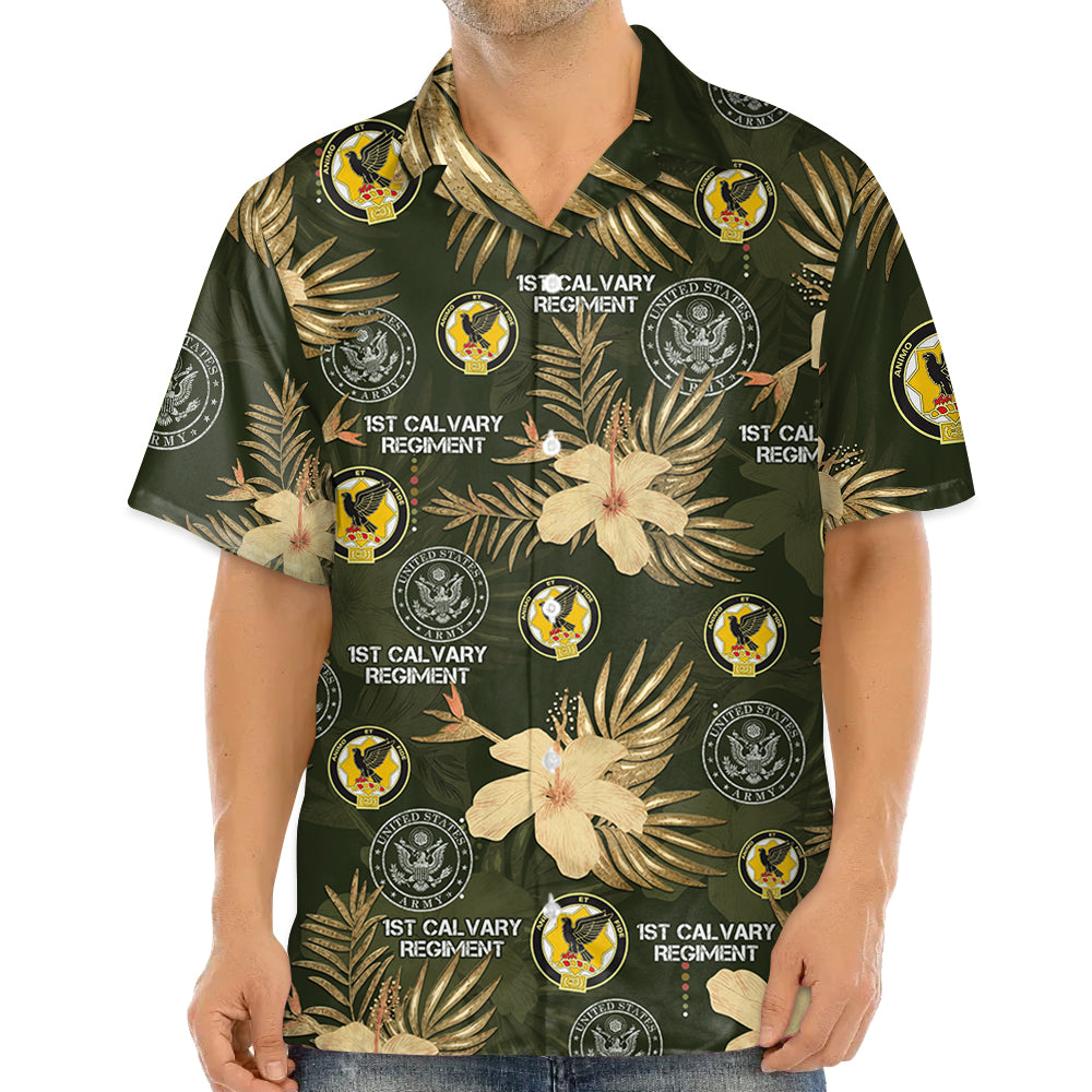 Personalized Hawaiian Shirt Custom Military Division Gift For Veterans Custom All Branches Hawaiian Shirt Gift K1702 MT2