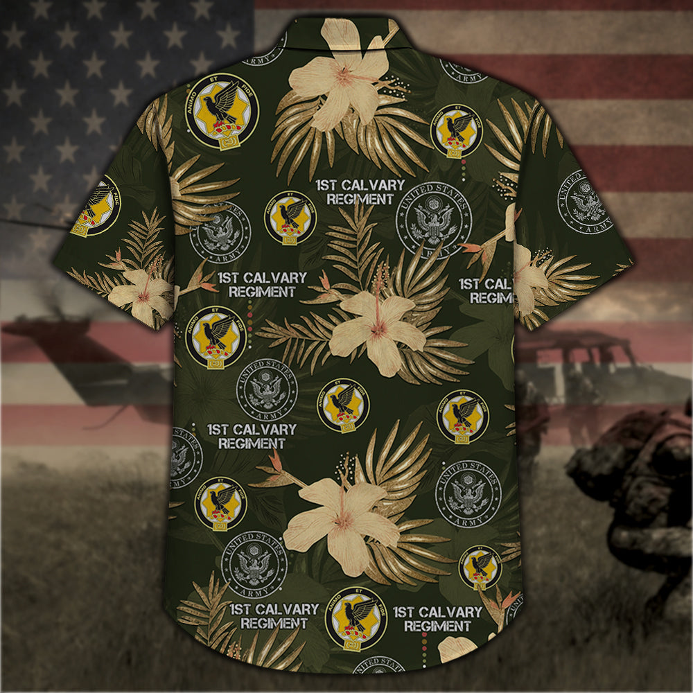 Personalized Hawaiian Shirt Custom Military Division Gift For Veterans Custom All Branches Hawaiian Shirt Gift K1702 MT2