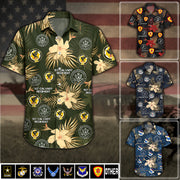 Personalized Hawaiian Shirt Custom Military Division Gift For Veterans Custom All Branches Hawaiian Shirt Gift K1702 MT2