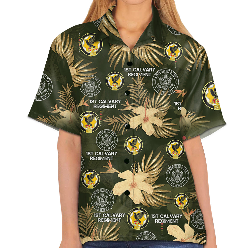 Personalized Hawaiian Shirt Custom Military Division Gift For Veterans Custom All Branches Hawaiian Shirt Gift K1702 MT2
