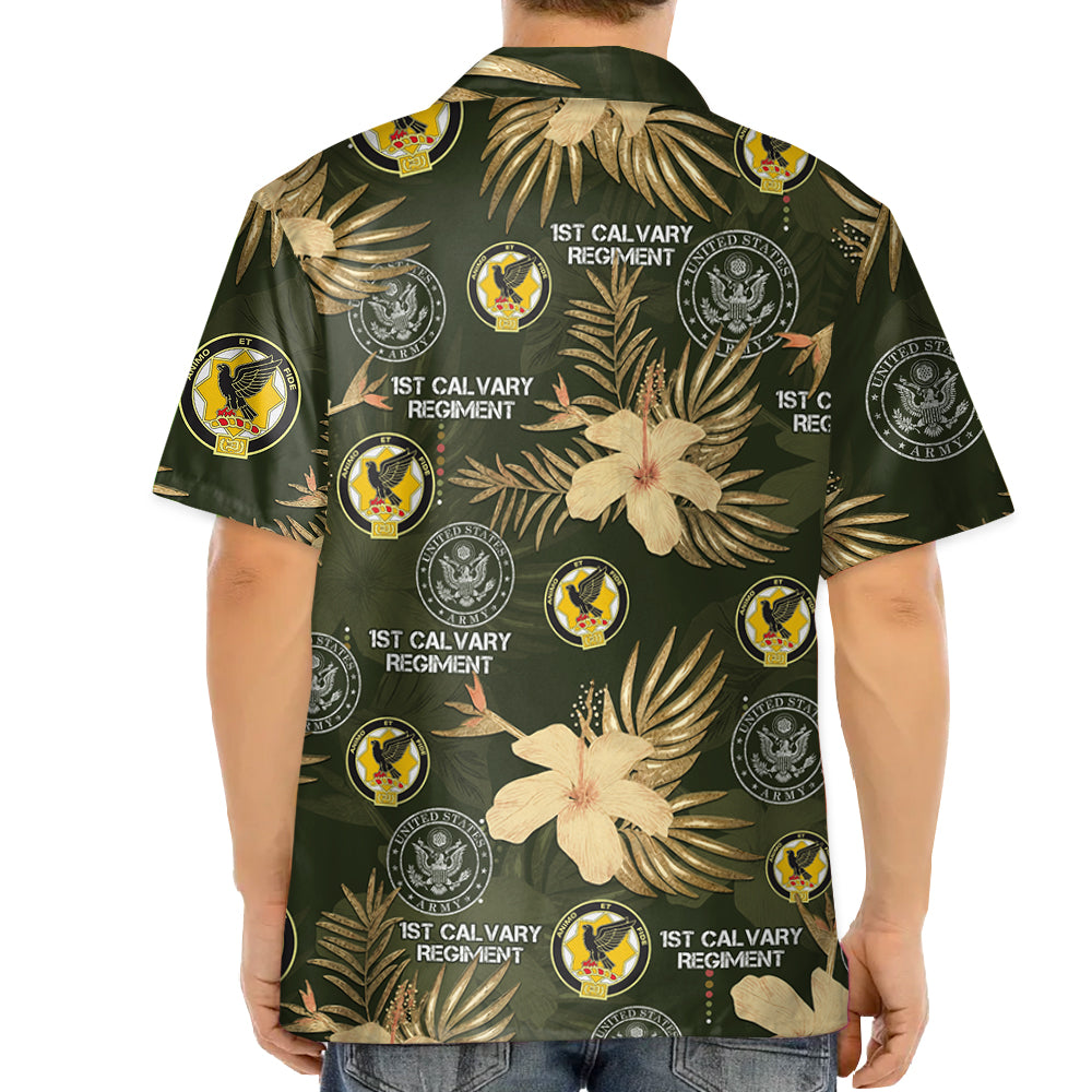Personalized Hawaiian Shirt Custom Military Division Gift For Veterans Custom All Branches Hawaiian Shirt Gift K1702 MT2