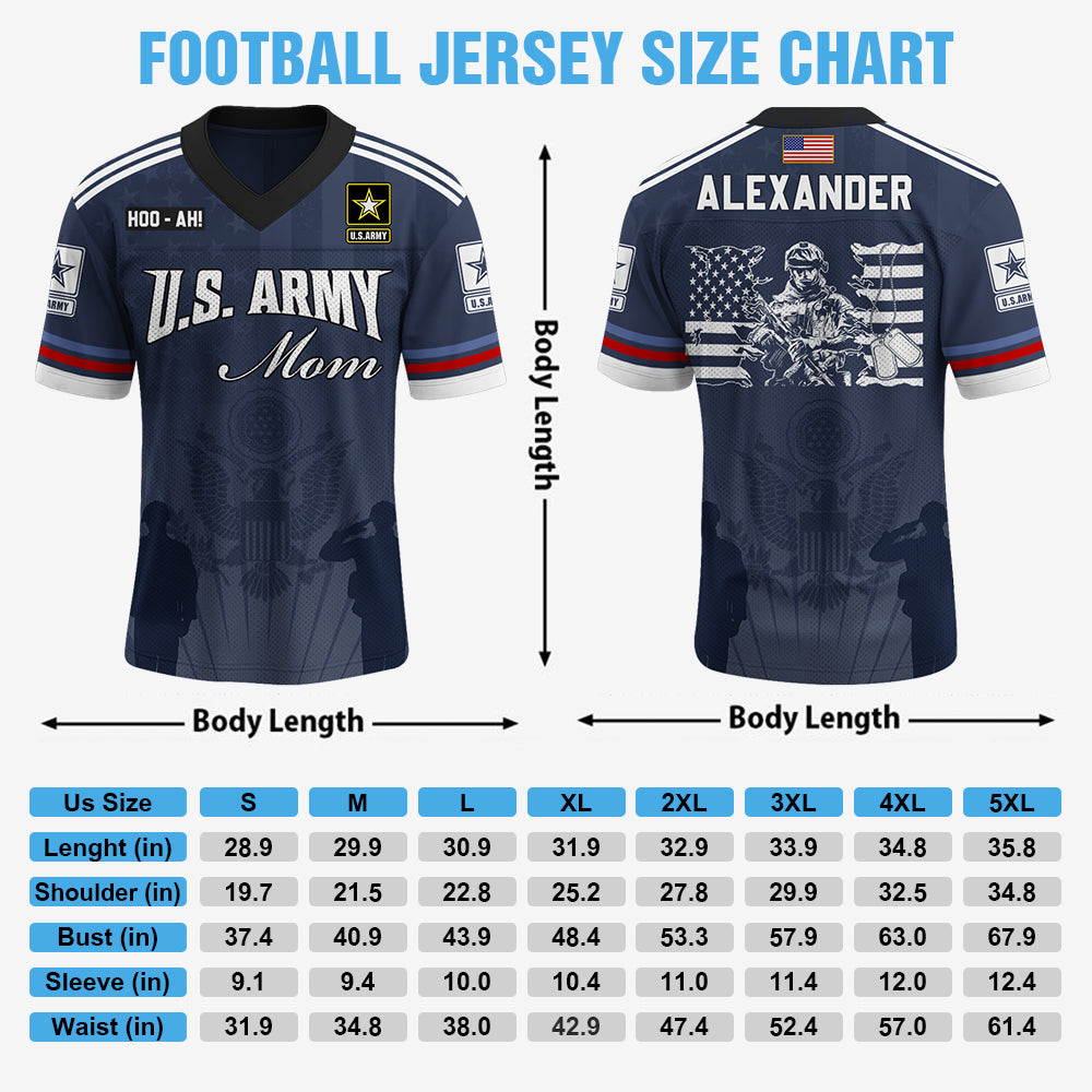 Custom Military Jersey Shirt – Proud Army Mom & Family Support Gift K1702 Trhn