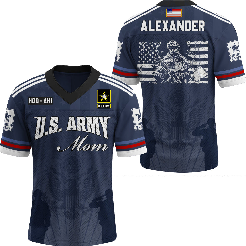 Custom Military Jersey Shirt – Proud Army Mom & Family Support Gift K1702 Trhn