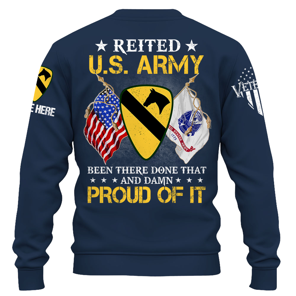 Personalized Shirt Us Military Retired Been There Done That Proud Of It Custom Gift For Veterans K1702