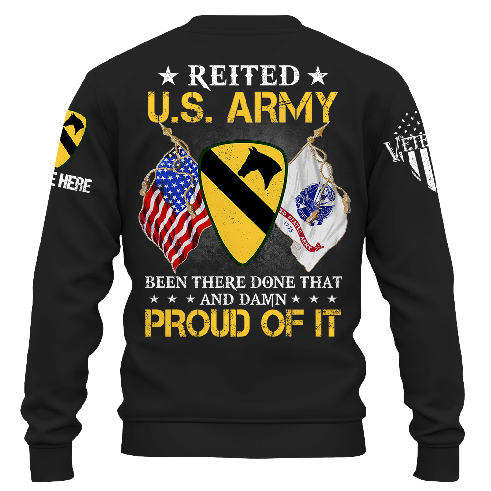Personalized Shirt Us Military Retired Been There Done That Proud Of It Custom Gift For Veterans K1702