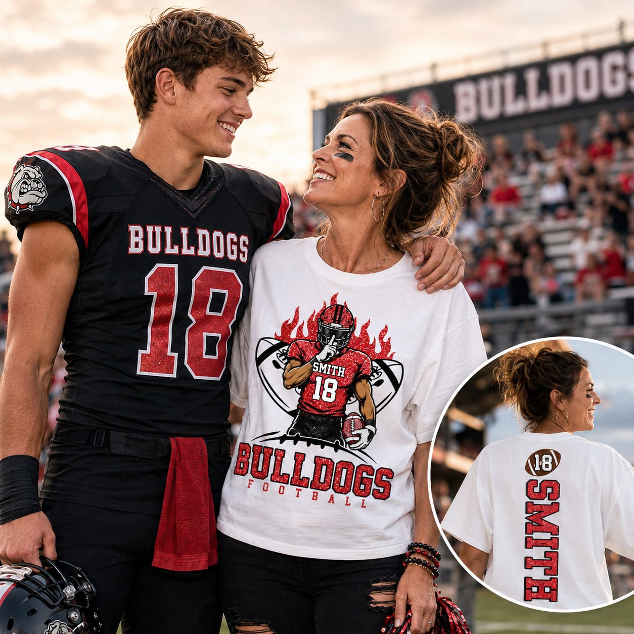 That's My Boy Personalized Football Mom Shirt Custom Team Name & Player Number Shirt Na02 T24