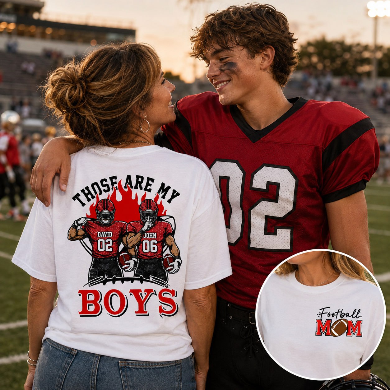 Personalized Those Are My Boys Shirt, Custom Football Mom Shirt, Gift For Sports Lovers T1807 VH01