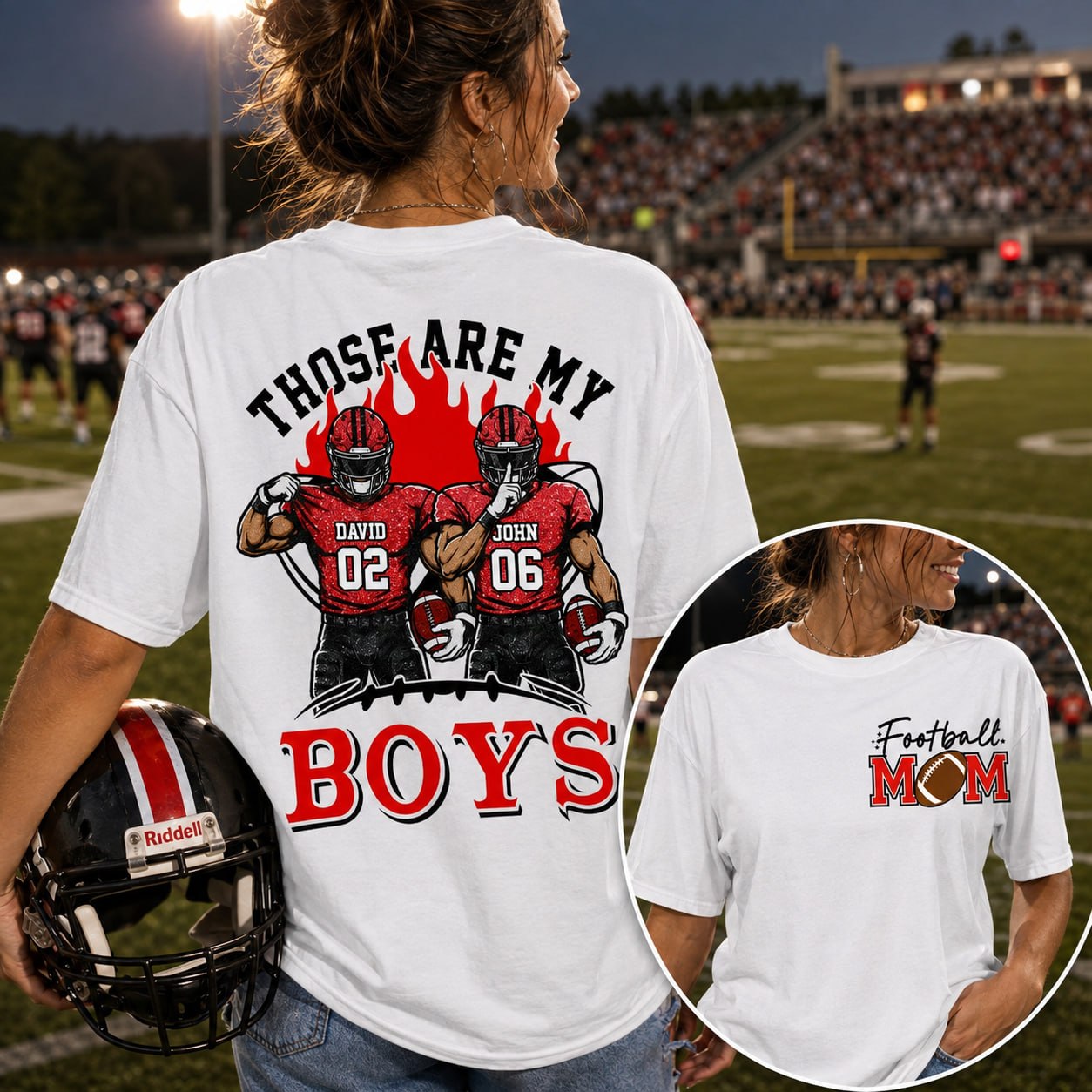 Personalized Those Are My Boys Shirt, Custom Football Mom Shirt, Gift For Sports Lovers T1807 VH01