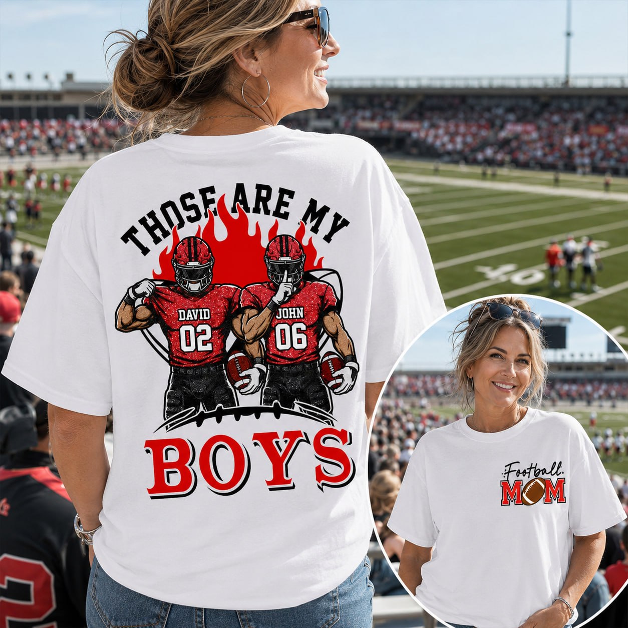 Personalized Those Are My Boys Shirt, Custom Football Mom Shirt, Gift For Sports Lovers T1807 VH01