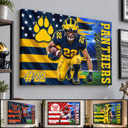 Custom Photo Football Game Day Football Poster And Canvas Gift For Football Lovers - Personalized Gift For Football Player K1702 MT2