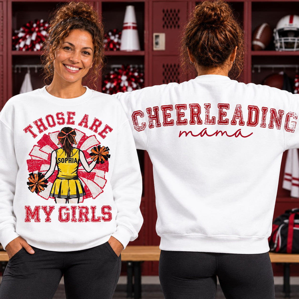 Personalized That's My Girl Cheerleading Mom Shirt, Custom Large Back Graphic Cheer, Gift For Cheer Mom Cheerleader Lovers MI209 Nh00