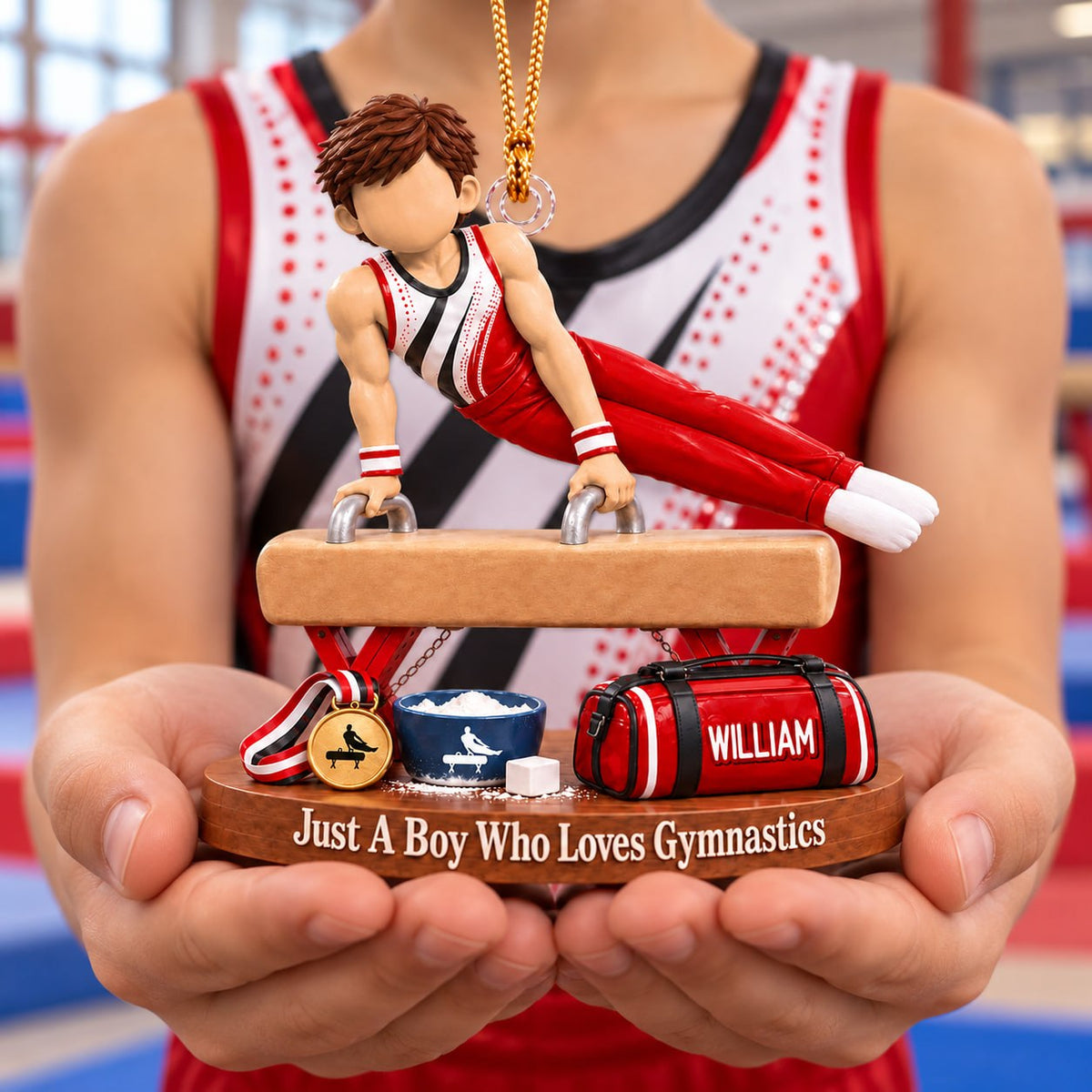 Just A Boy Who Loves Gymnastics - Personalized Gymnastics Ornament, Gift for Gymnast A2110 Pt99