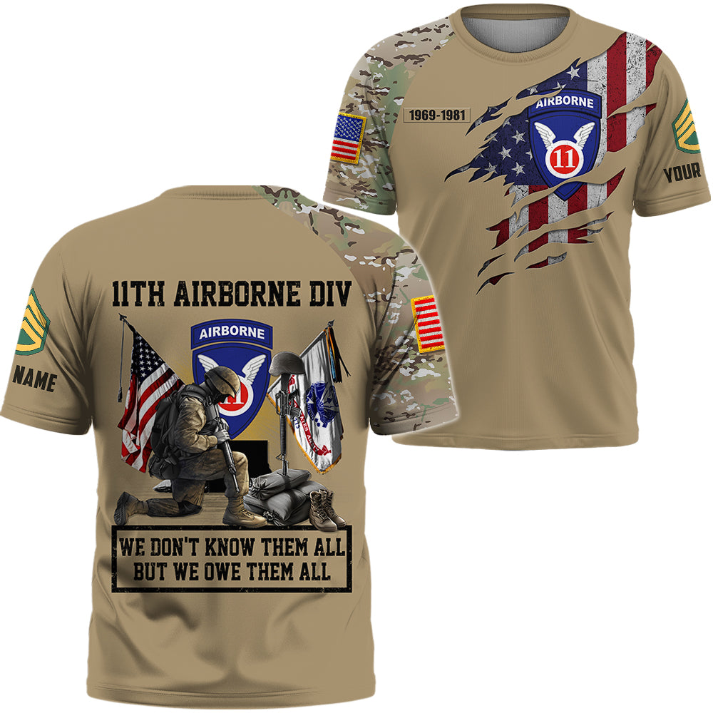 Personalized All Over Print Shirt We Don't Know Them All But We Owe Them All – US Veteran All Branch Gift K1702 Trhn