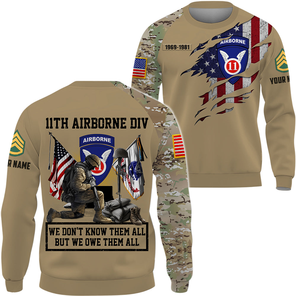 Personalized All Over Print Shirt We Don't Know Them All But We Owe Them All – US Veteran All Branch Gift K1702 Trhn