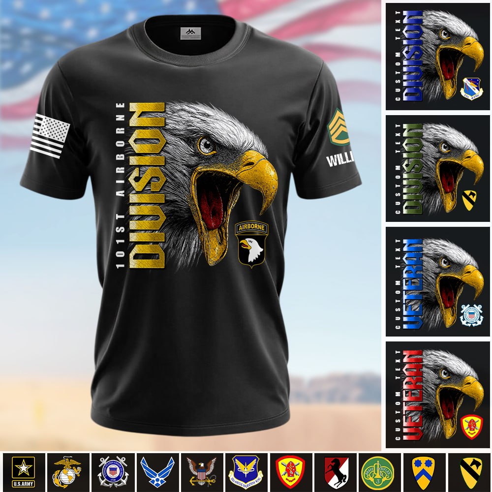 Custom Veteran Shirt Military Unit Patch Division Gift For Soldier Veteran Retired K1702 MT2