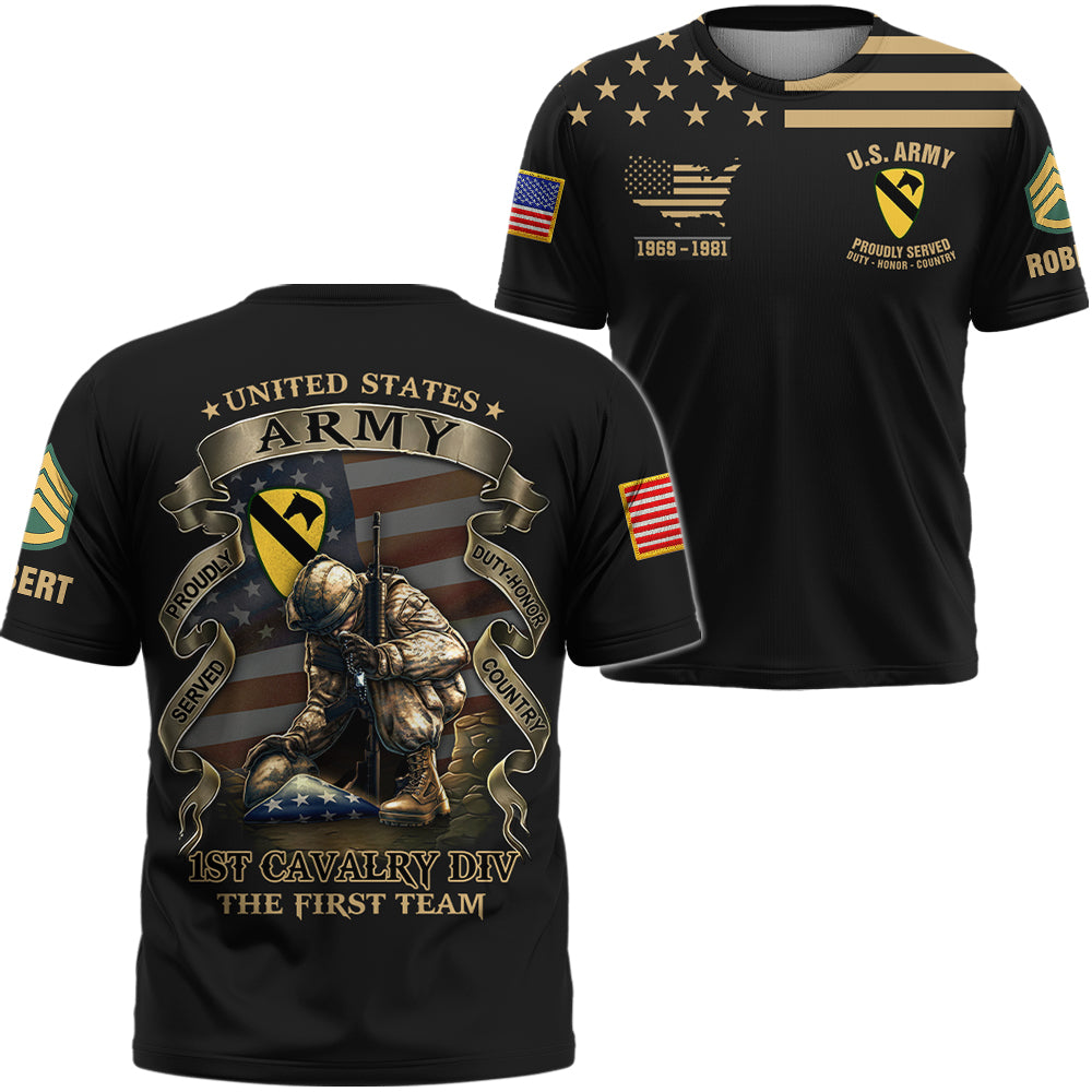 Custom All Over Print Shirt Proudly Served Duty Honor Country Available All Military Branches Gift For Veterans K1702 Trhn