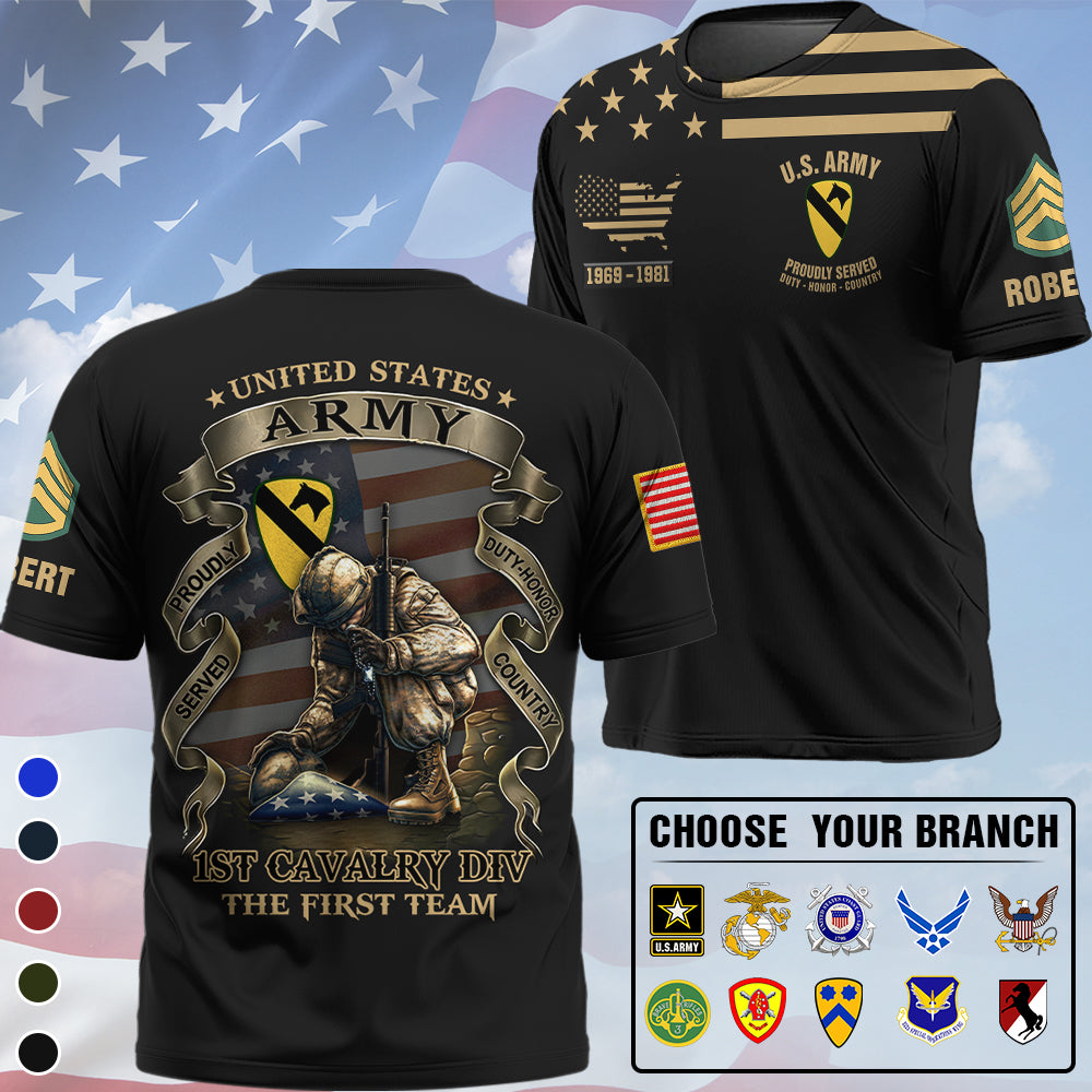 Custom All Over Print Shirt Proudly Served Duty Honor Country Available All Military Branches Gift For Veterans K1702 Trhn