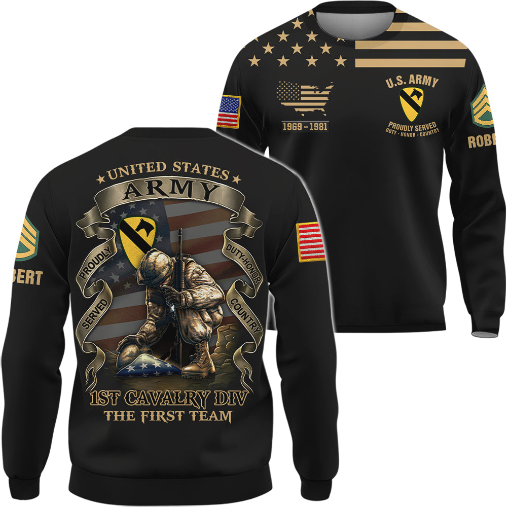 Custom All Over Print Shirt Proudly Served Duty Honor Country Available All Military Branches Gift For Veterans K1702 Trhn