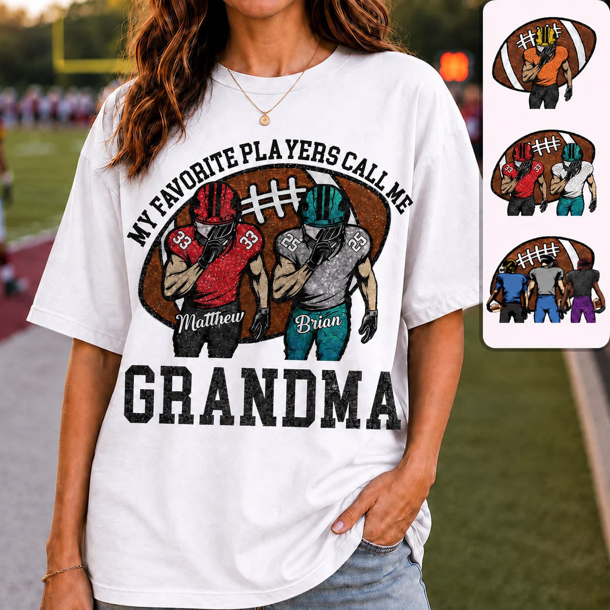 My Favorite Player Call Me Mom Grandma Personalized Football Mom Grandma Shirt Gift For Sport Family T1807 TH23