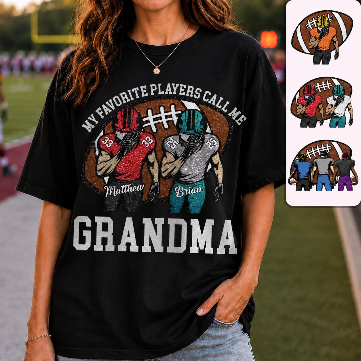 My Favorite Player Call Me Mom Grandma Personalized Football Mom Grandma Shirt Gift For Sport Family T1807 TH23