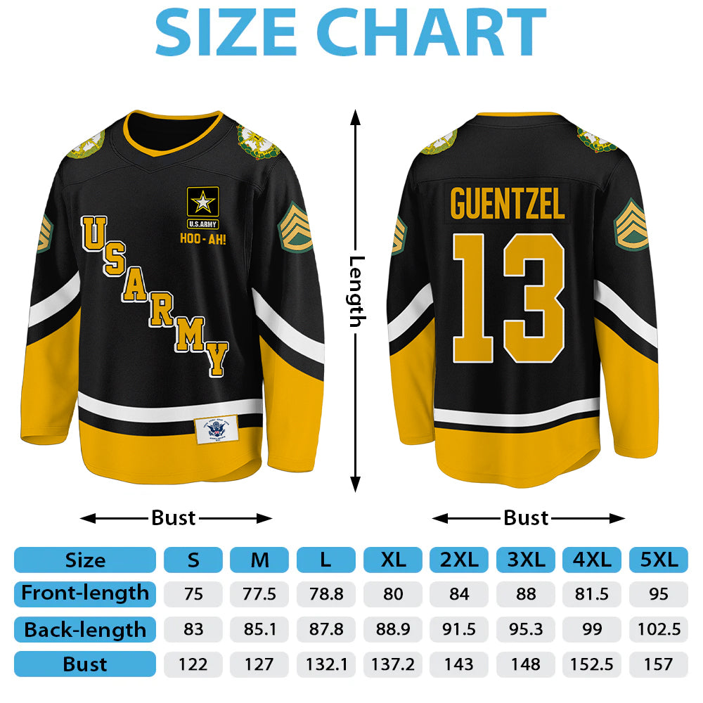 Personalized Hockey Jersey Military Available All Military Branch Gift For Veterans Soldier K1702 Trhn