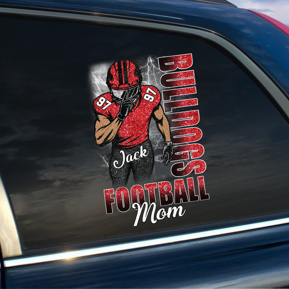 Custom Football Game Day Personalized Car Decal Sticker Custom Team Name K1702