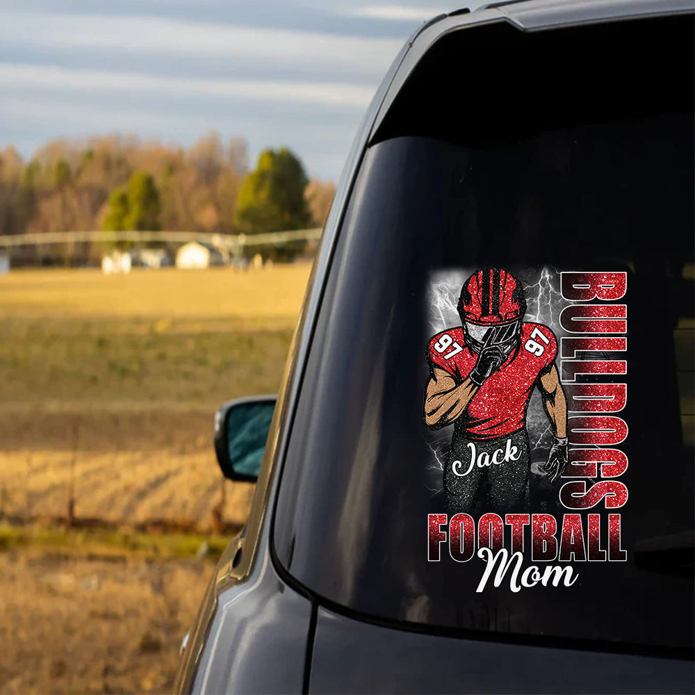 Custom Football Game Day Personalized Car Decal Sticker Custom Team Name K1702