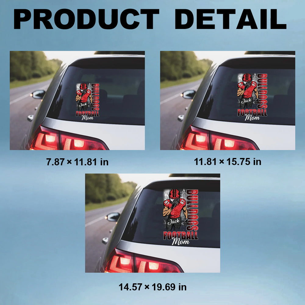 Custom Football Game Day Personalized Car Decal Sticker Custom Team Name K1702