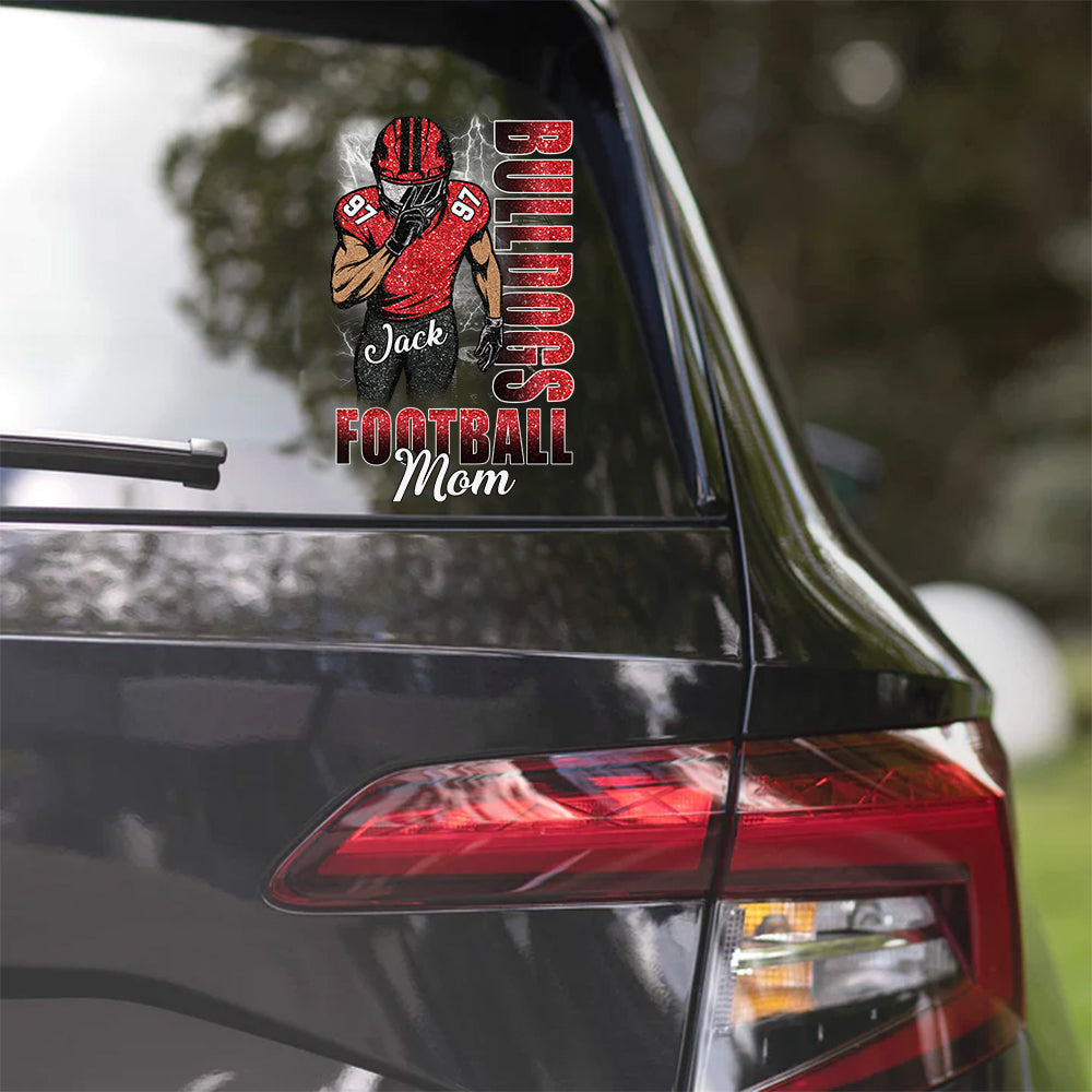 Custom Football Game Day Personalized Car Decal Sticker Custom Team Name K1702