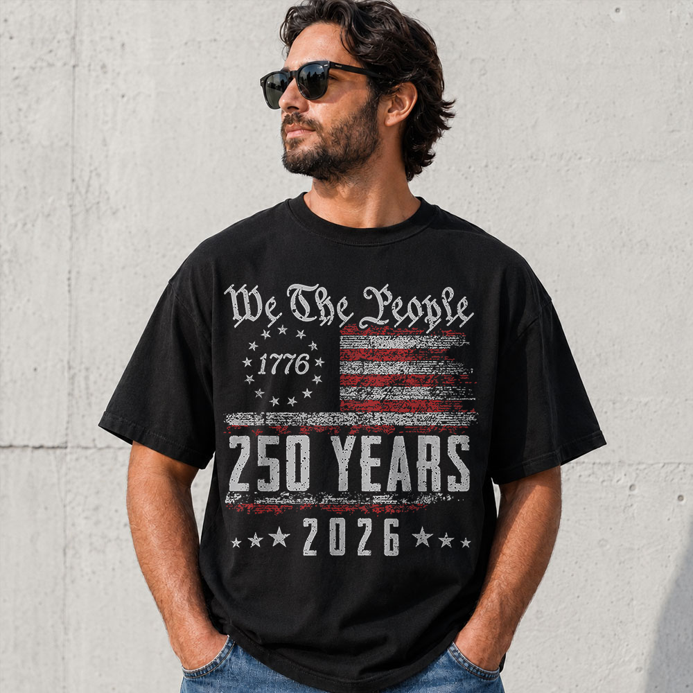 America 250th Anniversary T-Shirt, USA 1776-2026 Independence Day Patriotic Tee Hv01