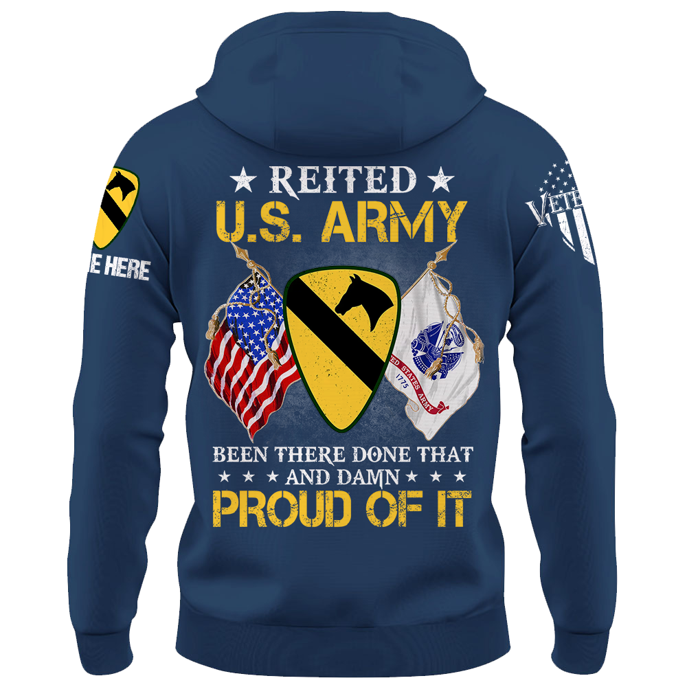 Personalized Shirt Us Military Retired Been There Done That Proud Of It Custom Gift For Veterans K1702