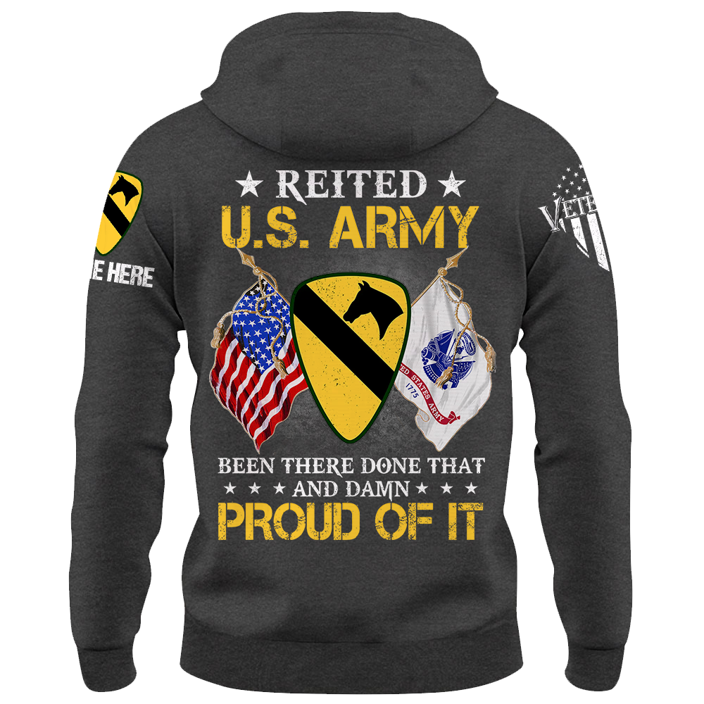 Personalized Shirt Us Military Retired Been There Done That Proud Of It Custom Gift For Veterans K1702