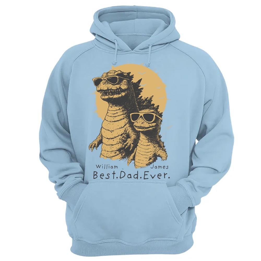 Personalized Best Dad Ever Dadzilla T-Shirt Father Day Gifts for Dad Funny Papa Tshirt Cool Daddy Dinosaur Tee Hv01