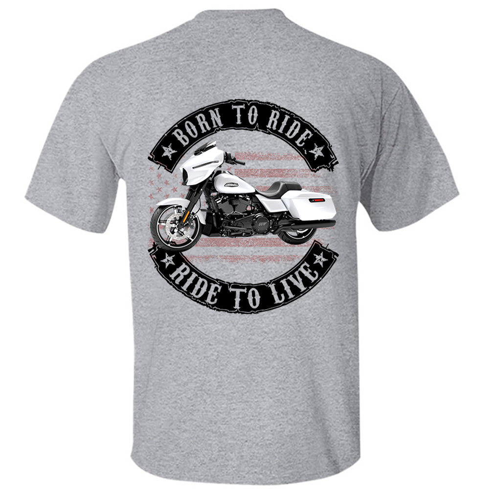 Born To Ride - Ride To Live - Personalized Upload Vehicle Photo For Biker A2110 VH01