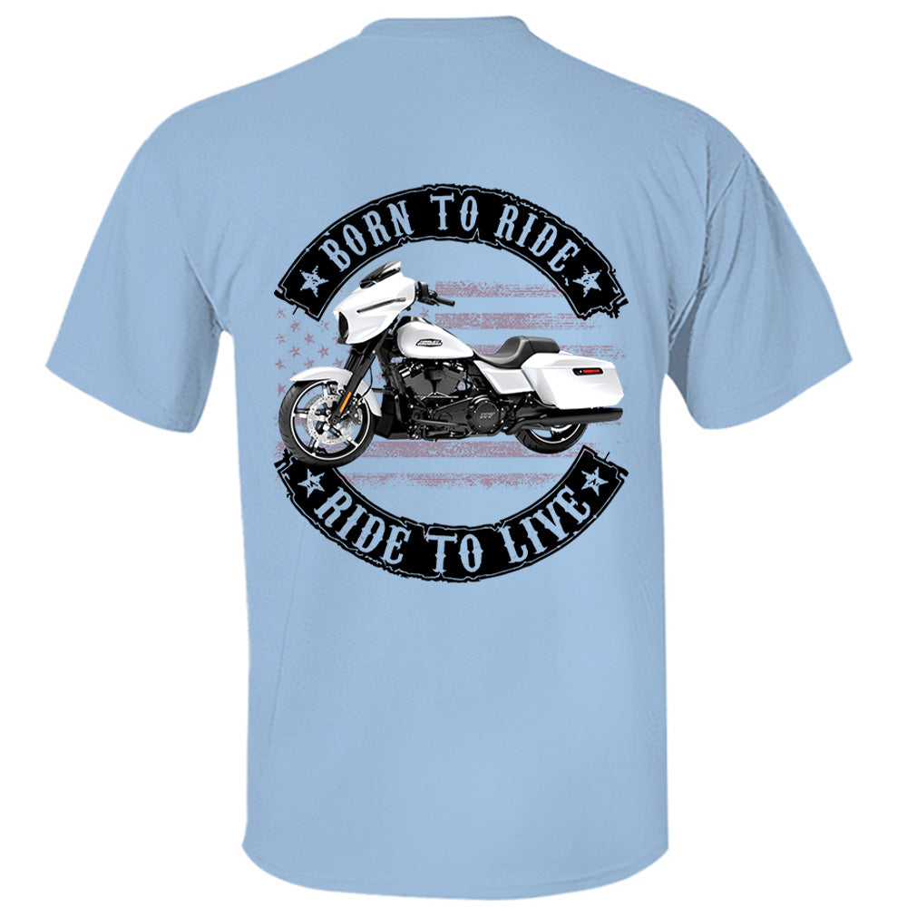 Born To Ride - Ride To Live - Personalized Upload Vehicle Photo For Biker A2110 VH01
