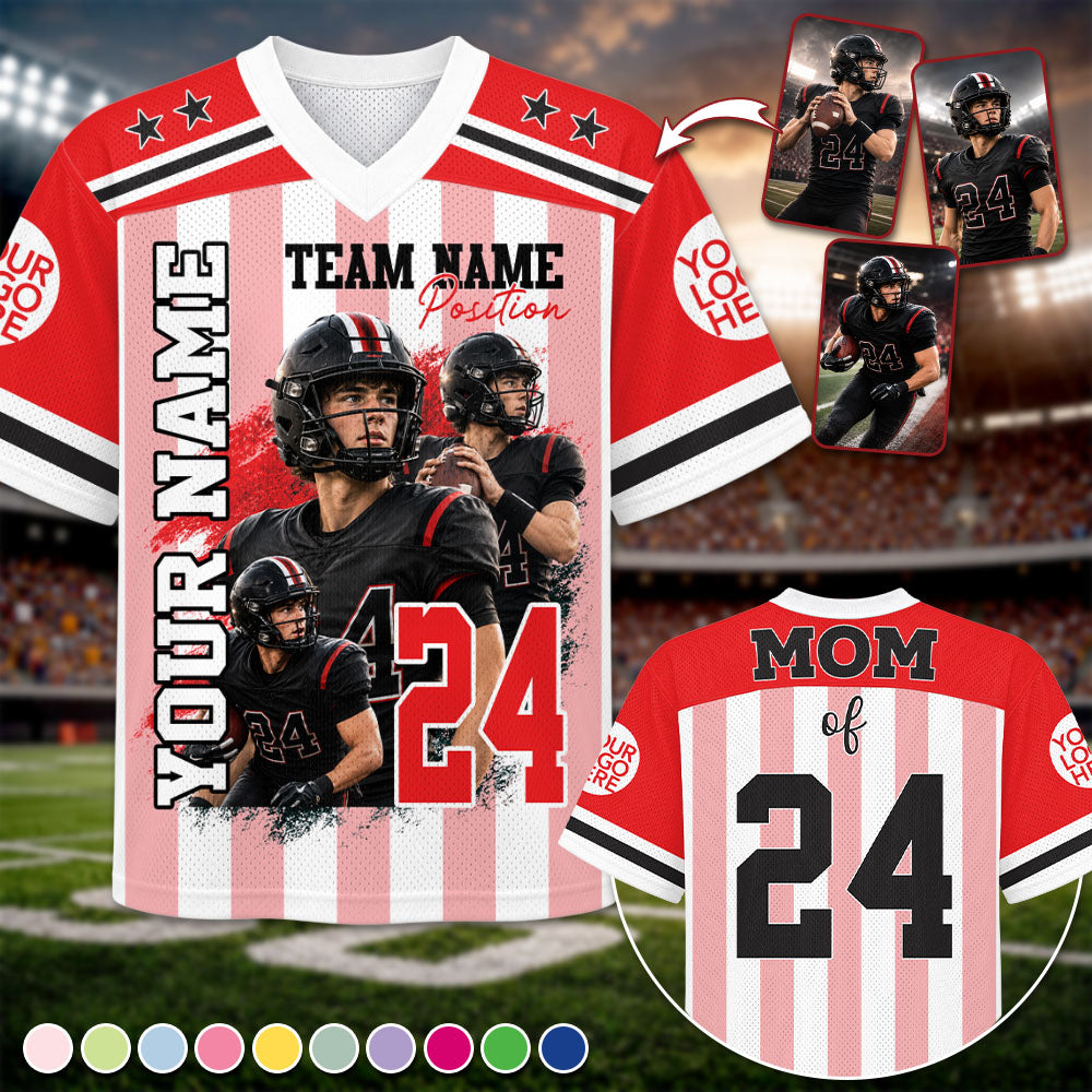 Custom American Football Photos Collage Shirt, Sport Lover Gift L0411 Pt99