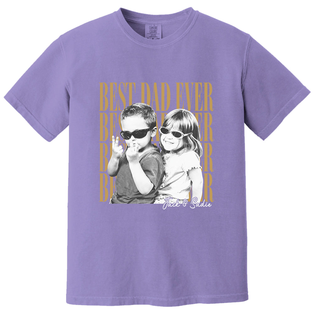 Pullover HoodieCustom Dad Vintage Photo Shirt Personalized Fathers Day Shirt With Kids Photo, Funny Dad Shirt, Best Dad Ever Shirt, New Dad Gift Vh01