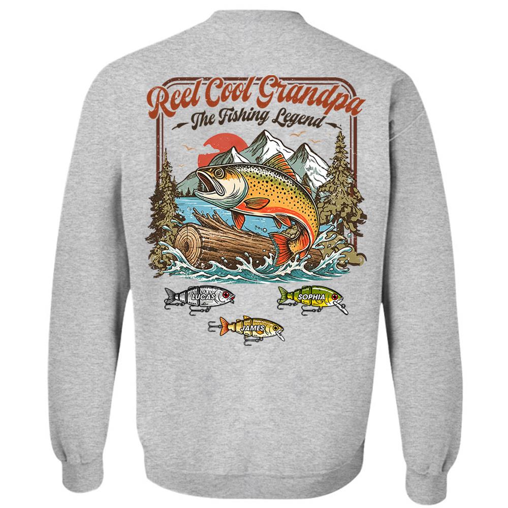 Personalized Reel Cool Grandpa T-Shirt – Funny Fishing Grandpa Shirt Hv01