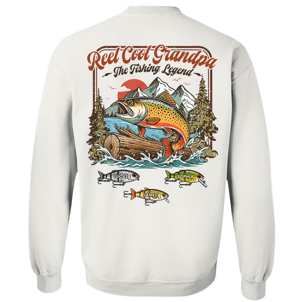 Personalized Reel Cool Grandpa T-Shirt – Funny Fishing Grandpa Shirt Hv01