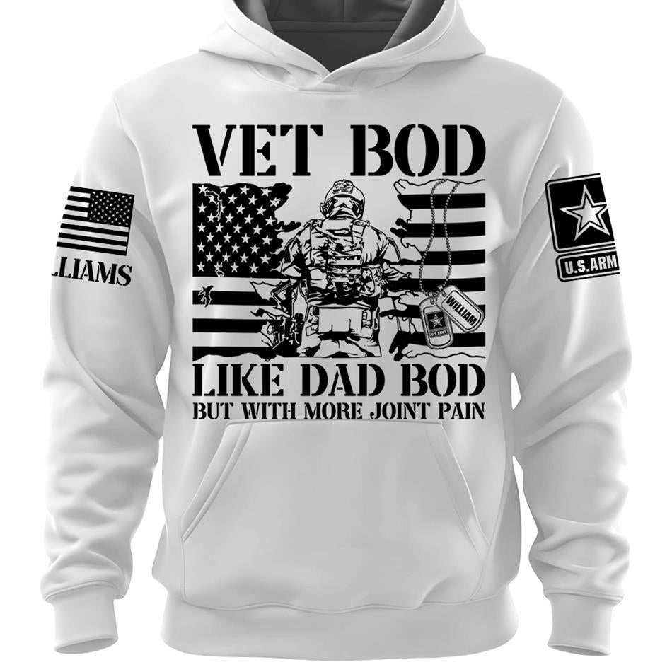 Vet Bod Like Dad Bod But With More Joint Pain Custom Shirt For Veteran Dad Grandpa Veterans Day Fathers Day Gift H2511 Trna
