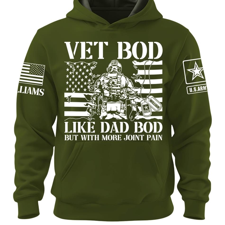 Vet Bod Like Dad Bod But With More Joint Pain Custom Shirt For Veteran Dad Grandpa Veterans Day Fathers Day Gift H2511 Trna
