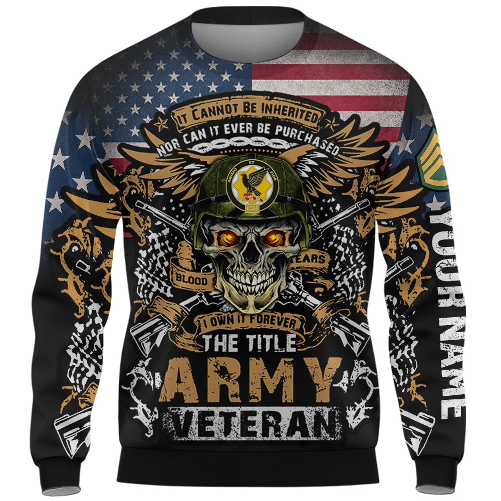 Personalized Hoodie All Over Printed It Cannot Be Inherited Nor Can It Purchased Custom Division Military Gift For Veterans K1702 Trhn